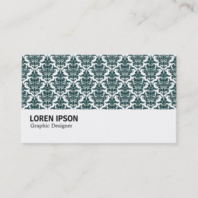 Tarjeta De Visita Hi-Phi - 0228 Dark Green Damask (Anverso)
