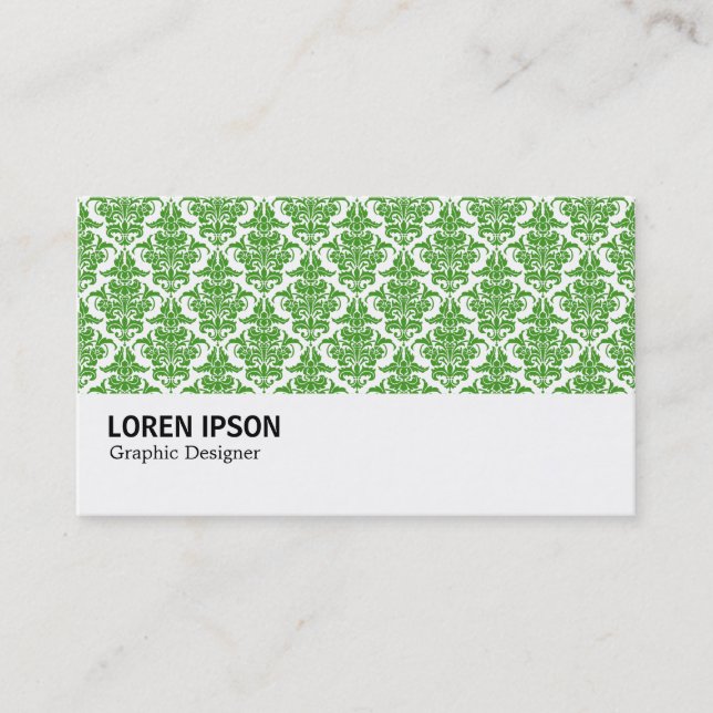 Tarjeta De Visita Hi-Phi - 0231 Aguacate Green Damask (Anverso)
