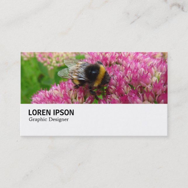 Tarjeta De Visita Hi-Phi - 0246 - Bumble Bee on Sedum (Anverso)