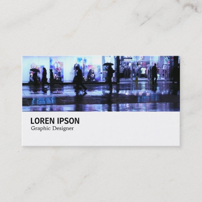 Tarjeta De Visita Hi-Phi - 035 - Comprar en la lluvia (Anverso)