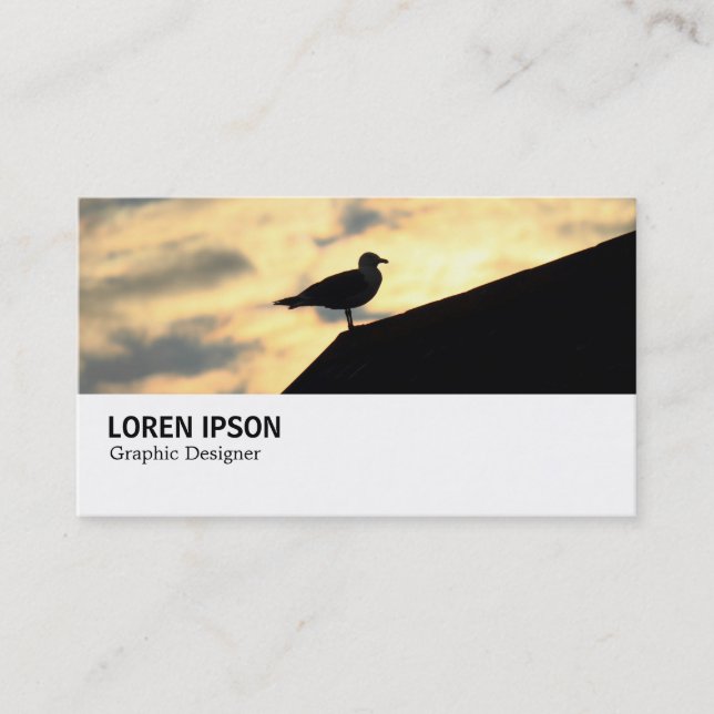 Tarjeta De Visita Hi-Phi - 0389 - Herring Gull Sunset (Anverso)