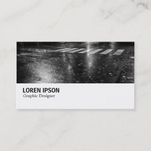 Tarjeta De Visita Hi-Phi - Calle Otoño húmeda de noche