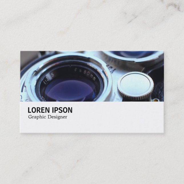 Tarjeta De Visita Hi-Phi - Cámara réflex Vintage (Anverso)