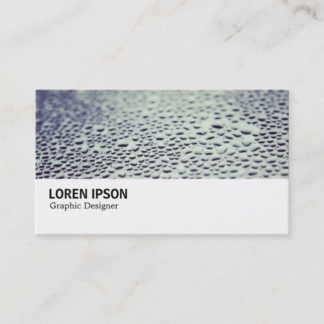 Tarjeta De Visita Hi-Phi - Droplets de agua en vidrio (Anverso)