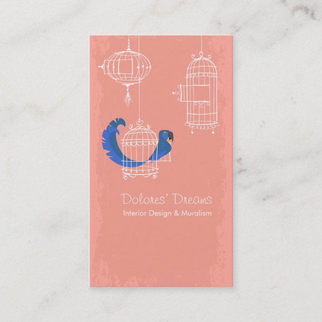 Tarjeta De Visita Híacino Macaw (Anverso)