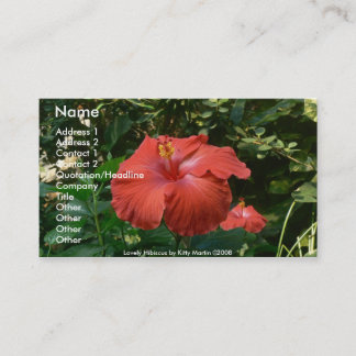 Tarjeta De Visita Hibisco precioso