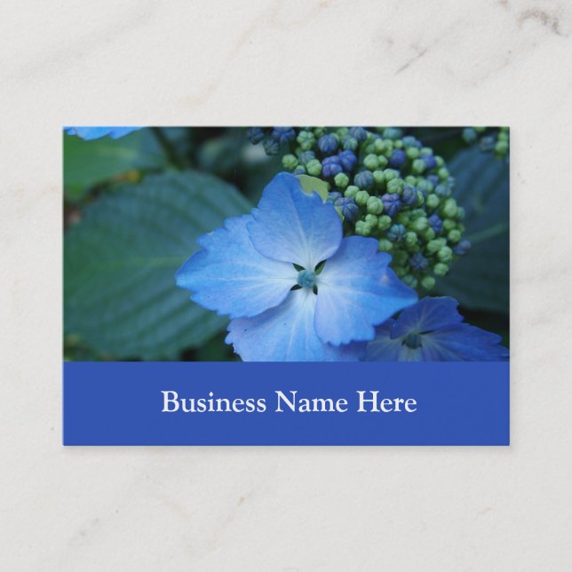 Tarjeta De Visita hidrangea azul (Anverso)