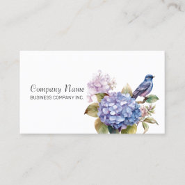 Tarjeta De Visita Hidrangea púrpura resalta con encanto