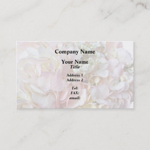 Tarjeta De Visita Hidrangea rosa pálida con aliento para el bebé