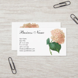 Tarjeta De Visita Hidrangea rosa vintage Hortensia Flor por Redoute