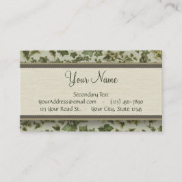 Tarjeta De Visita Hiedra florentina de la acuarela con el monograma