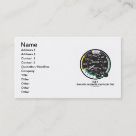 Tarjeta De Visita Hielo-Té (indicador de velocidad aérea verdadera)