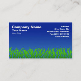 Tarjeta De Visita Hierba verde contra el cielo claro azul