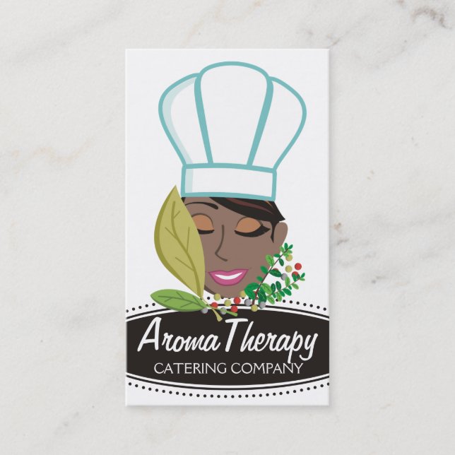 Tarjeta De Visita Hierbas afroamericanas bonitas del cocinero de la (Anverso)