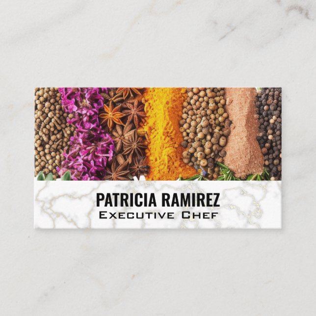 Tarjeta De Visita Hierbas aromáticas | Cocina (Anverso)