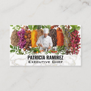 Tarjeta De Visita Hierbas aromáticas   Cocina de Chef