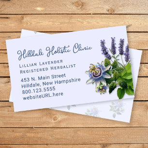 Tarjeta De Visita Hierbas calmantes Lavanda Curación Holística
