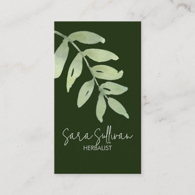 Tarjeta De Visita Hierbas Medicina Herbal Hierbas  (Anverso)