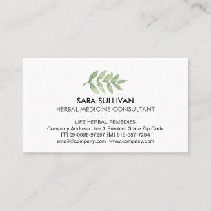 Tarjeta De Visita Hierbas Medicina Herbal Hierbas 