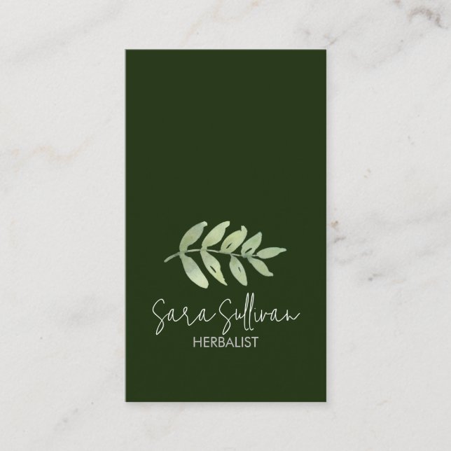 Tarjeta De Visita Hierbas Medicinales Herbales  (Anverso)