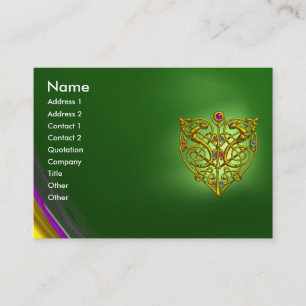 Tarjeta De Visita HIERVA VALENTÍN ESmeralda ,verde