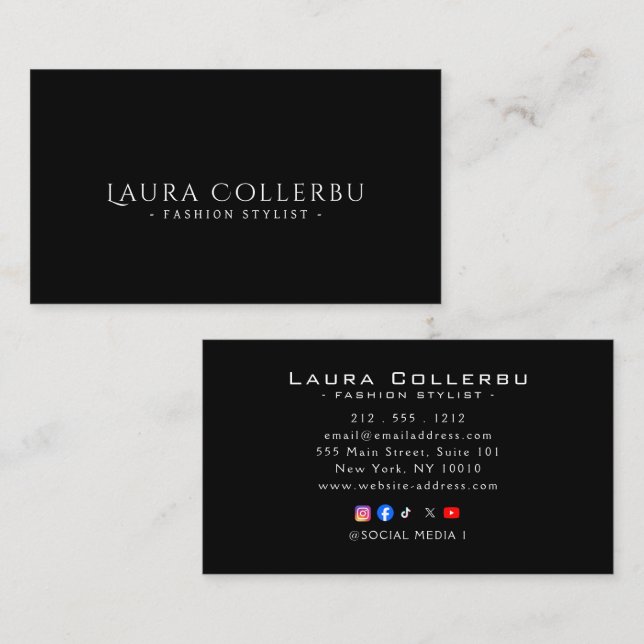 Tarjeta De Visita High-End Luxury Business Cards (Anverso / Reverso)