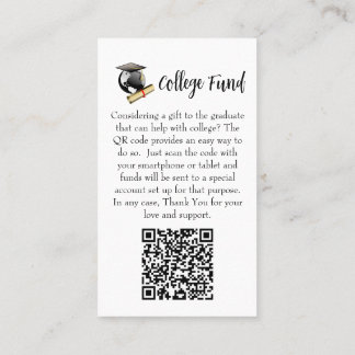 Tarjeta De Visita High School Graduate - College Fund card
