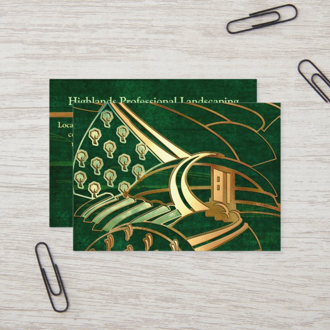 Tarjeta De Visita Highlands 1 SERVICIO DE ÁRBOL DE DESPLAZAMIENTO CÉ (Anverso/Reverso In Situ)