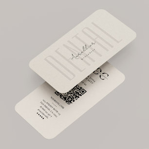 Tarjeta De Visita Higienista Dental Mínima Dentista de Arena