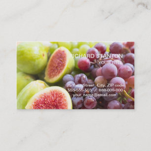 Tarjeta De Visita Higos frescos y uva