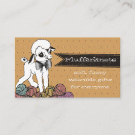 Tarjeta De Visita Hilado del ganchillo del cordero que hace punto de