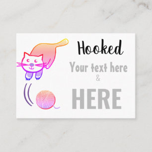 Tarjeta De Visita Hilados/Crochet/Gato de punto