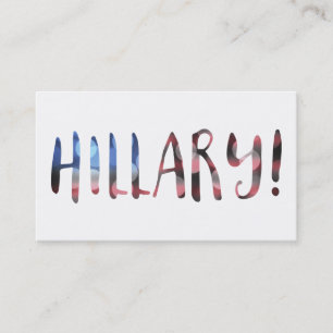 Tarjeta De Visita Hillary Clinton bokeh