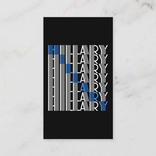 Tarjeta De Visita hillary clinton textual (Anverso)