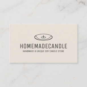 Tarjeta De Visita Hilo de cera de vela casera con logotipo minimalis