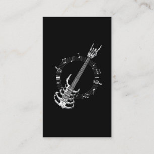 Tarjeta De Visita Hincha musical de Skeleton Guitar Lover Rock
