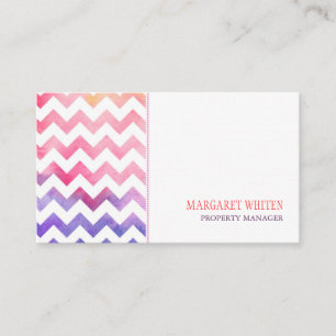 Tarjeta De Visita Hip Chevron Modern Minimal