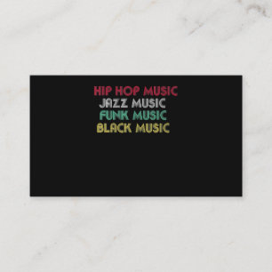Tarjeta De Visita Hip Hop Jazz Funk Black Music - Música musical cre