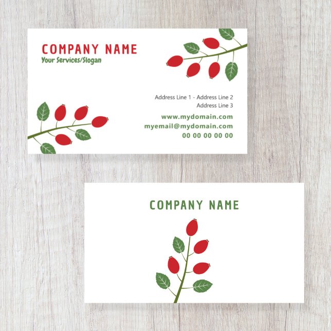 Tarjeta de visita Hip Rosa (Rose Hip Business Card)