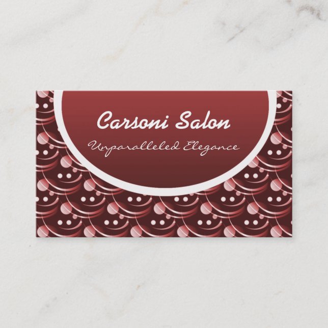Tarjeta de visita Hip y Stylish, Maroon (Anverso)