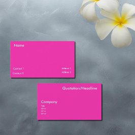 Tarjeta De Visita Hiper Rosa