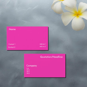 Tarjeta De Visita Hiper Rosa