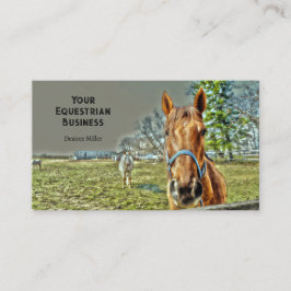 Tarjeta De Visita Hípica Granja Rústica