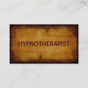 Tarjeta De Visita Hipnoterapeuta Grano de madera antiguo