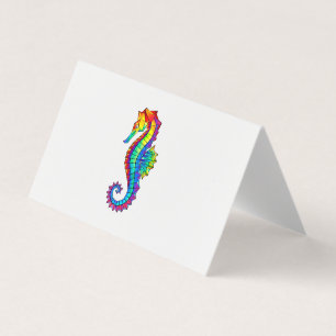 Tarjeta De Visita Hipoahoría marino poligonal arcoiris