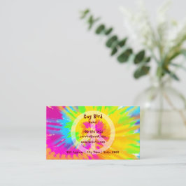 Tarjeta De Visita Hippie de teja de arcoiris