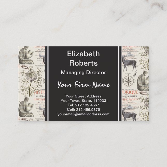 Tarjeta De Visita Historia y ciencia - búsqueda para el conocimiento (Anverso)