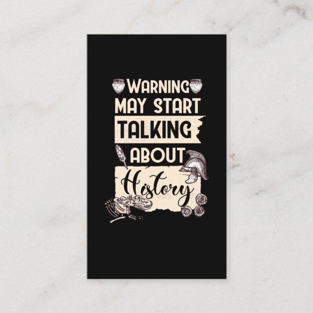 Tarjeta De Visita Historiador gracioso de la ocupación de la histori (Anverso)