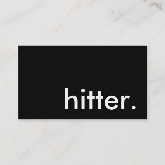 Tarjeta De Visita hitter. (Anverso)