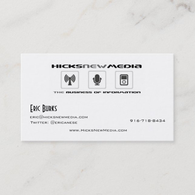 Tarjeta De Visita HNM-Eric (Anverso)
